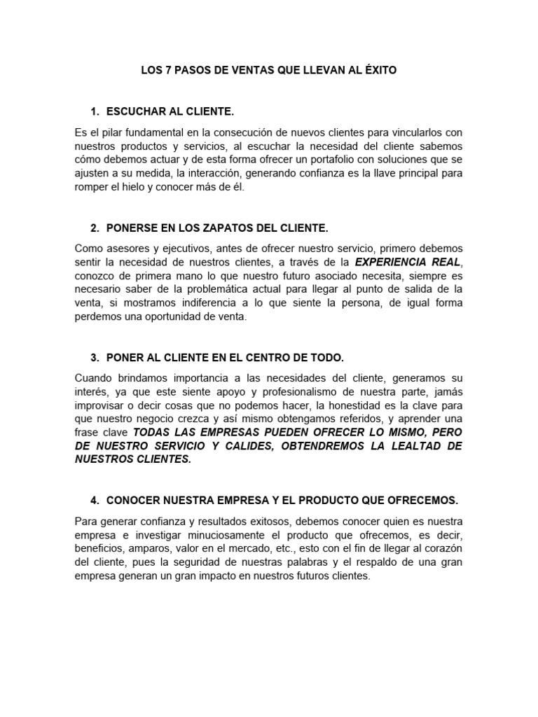 los-7-pasos-de-ventas-que-llevan-al-xito-pdf-cliente-business