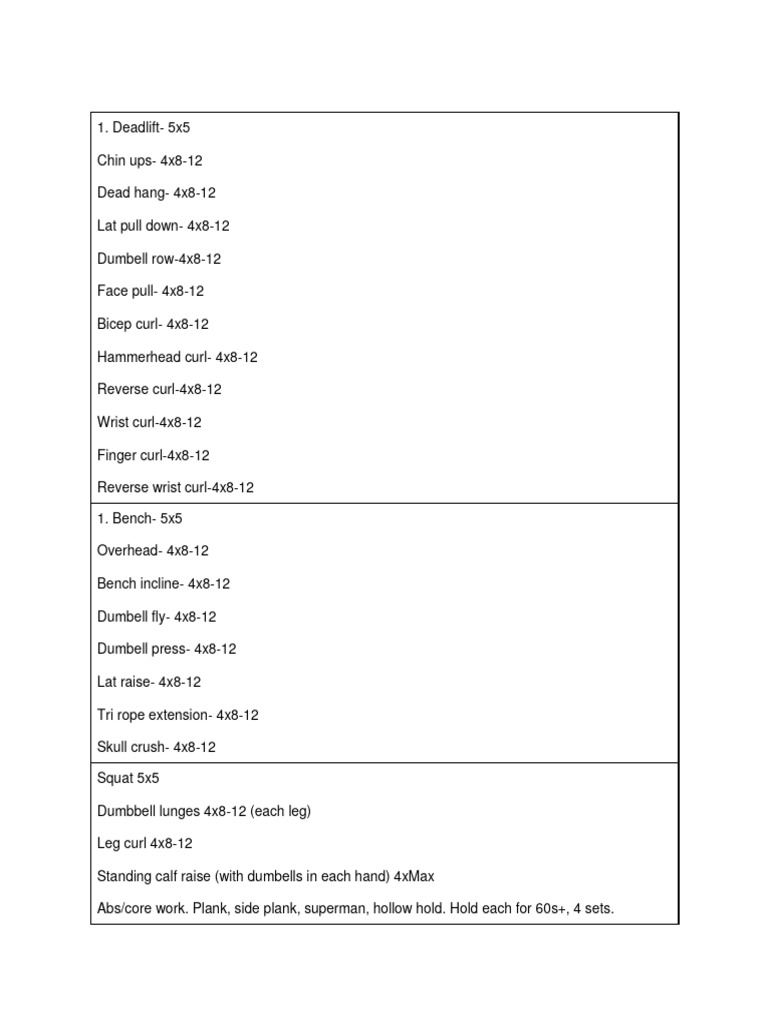 David Laid Workout Routine | PDF