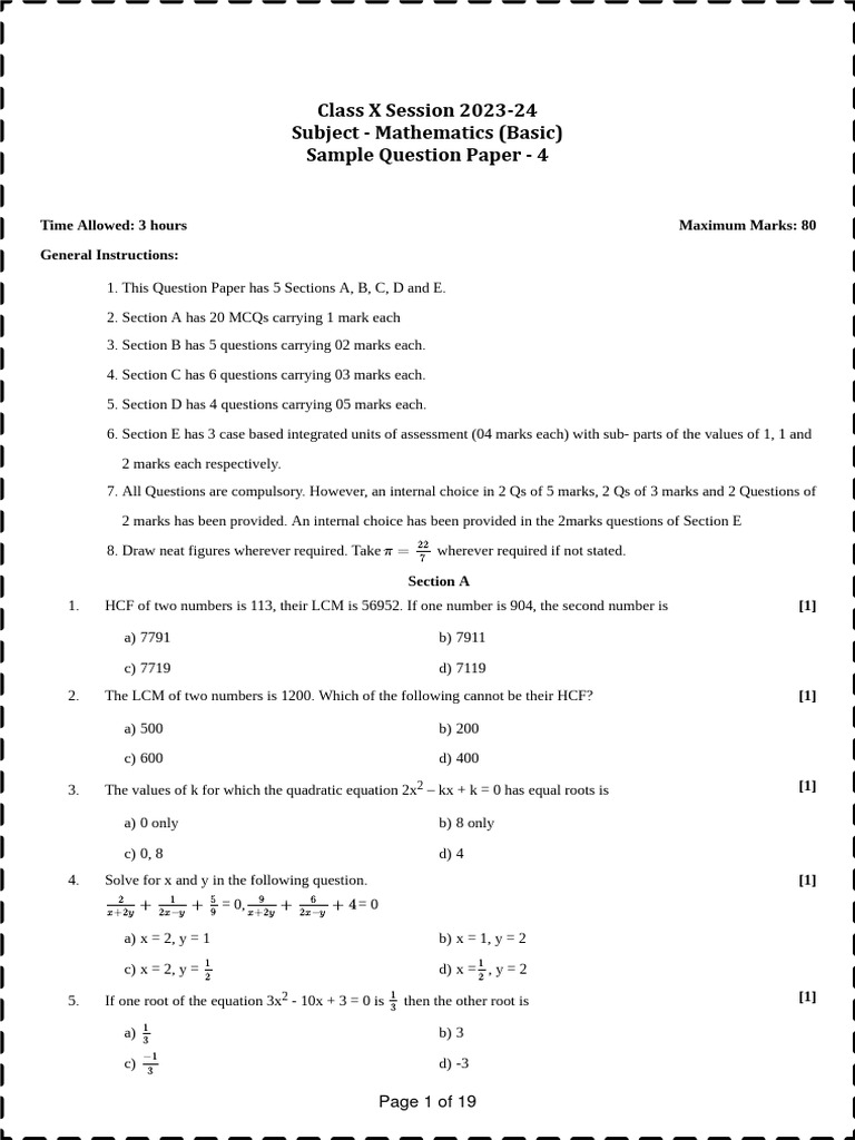 ARIHANT SAMPLE PAPER CLASS 10 2024 PDF DOWNLOAD MATHS visual data 8