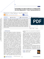 Isobaric Vapor Liquid Equilibria For Binary Mixtures of Adiponitrile + 2 Methylglutaronitrile and Adiponitrile + Trans-3-Pentenenitrile at 5 Kpa and 10 Kpa