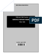 TM1551 John Deere 7200 and 7400 2WD or MFWD Tractors Repair Technical Manual