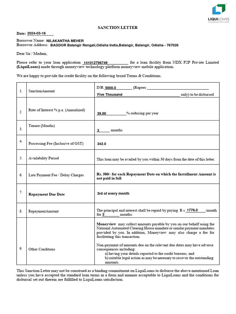 loan-sanction-letter-with-kfs-download-free-pdf-loans-interest