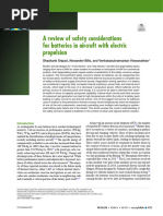 A Review of Safety Considerations For Batteries in Aircraft With Electric Propulsion