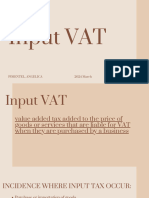 Finalppt - INPUT VAT