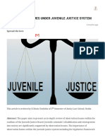 OBSERVATION HOMES UNDER JUVENILE JUSTICE SYSTEM - Legal Vidhiya