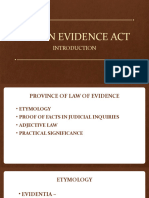 Topic 1 - Introduction - Law of Evidence