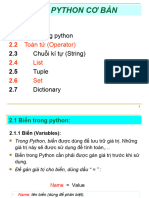 Chuong 2 - PYTHON - Variable Data Structure