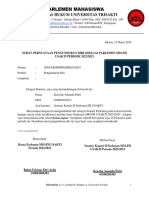 Format Surat Pengunduran Diri Parlemen FH 22-23