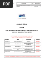 Kerja Pemotongan Rumput Secara Manual