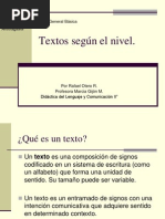 Tipos de Textos Segun Nivel.