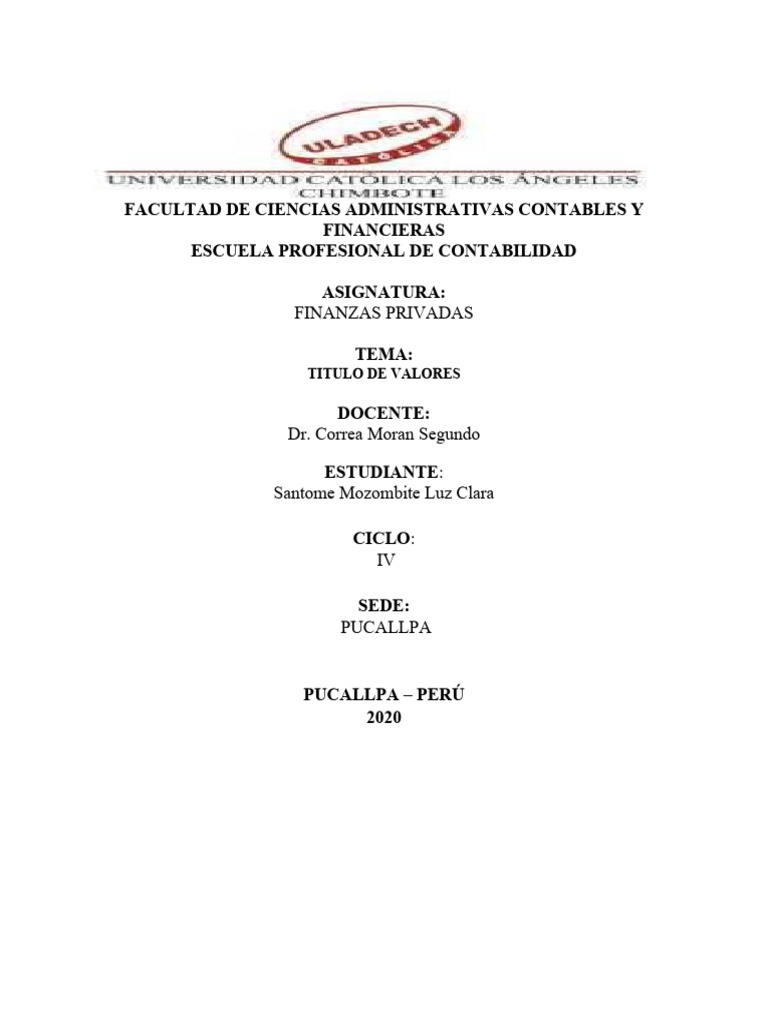 Facultad de Ciencias Administrativas Contables y Financieras | PDF ...
