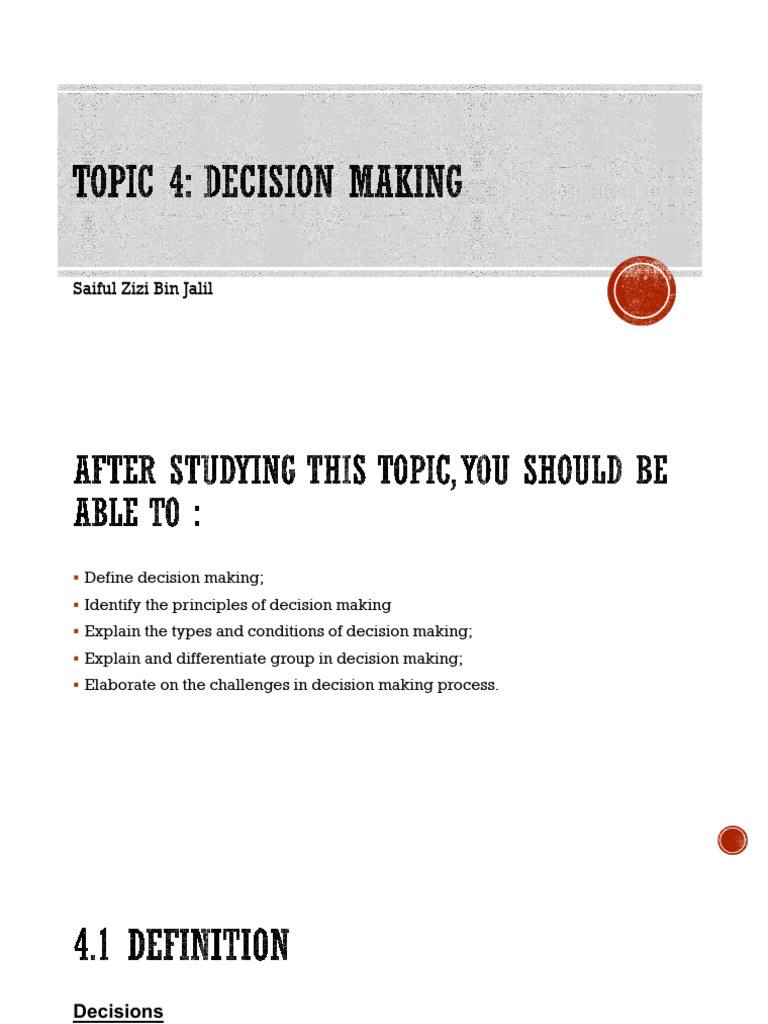 Chapter 4 decision making pdf decision making heuristic