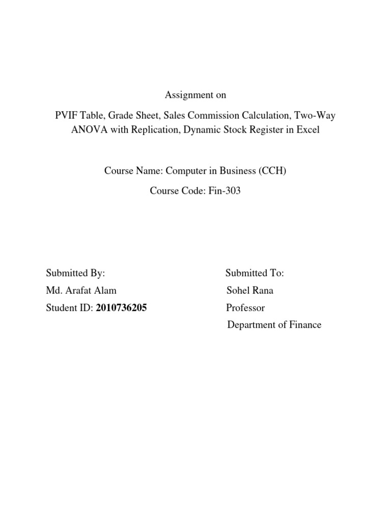 Fin-303 Assignment Overview | PDF | Finance & Money Management