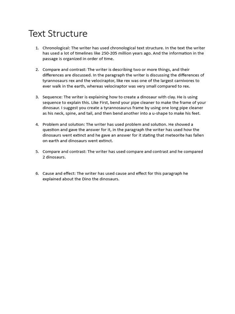 Understanding Text Structures in Writing | PDF | Social Science ...
