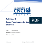 Areas Funcionales de Una Empresa