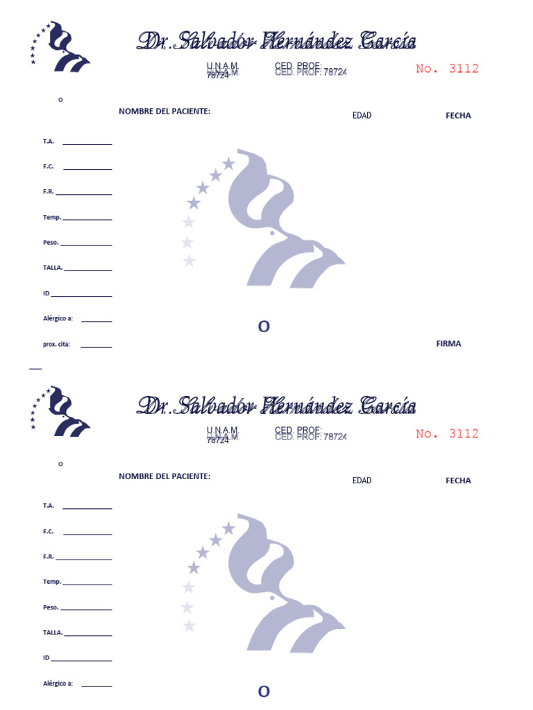 Receta médica editable Dr. Simi | PDF | Derecho | Ciencia y matemáticas