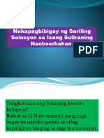Pagbibigay NG Solusiyon