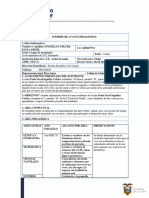 Modelo de INFORME AVANCE ACADEMICO