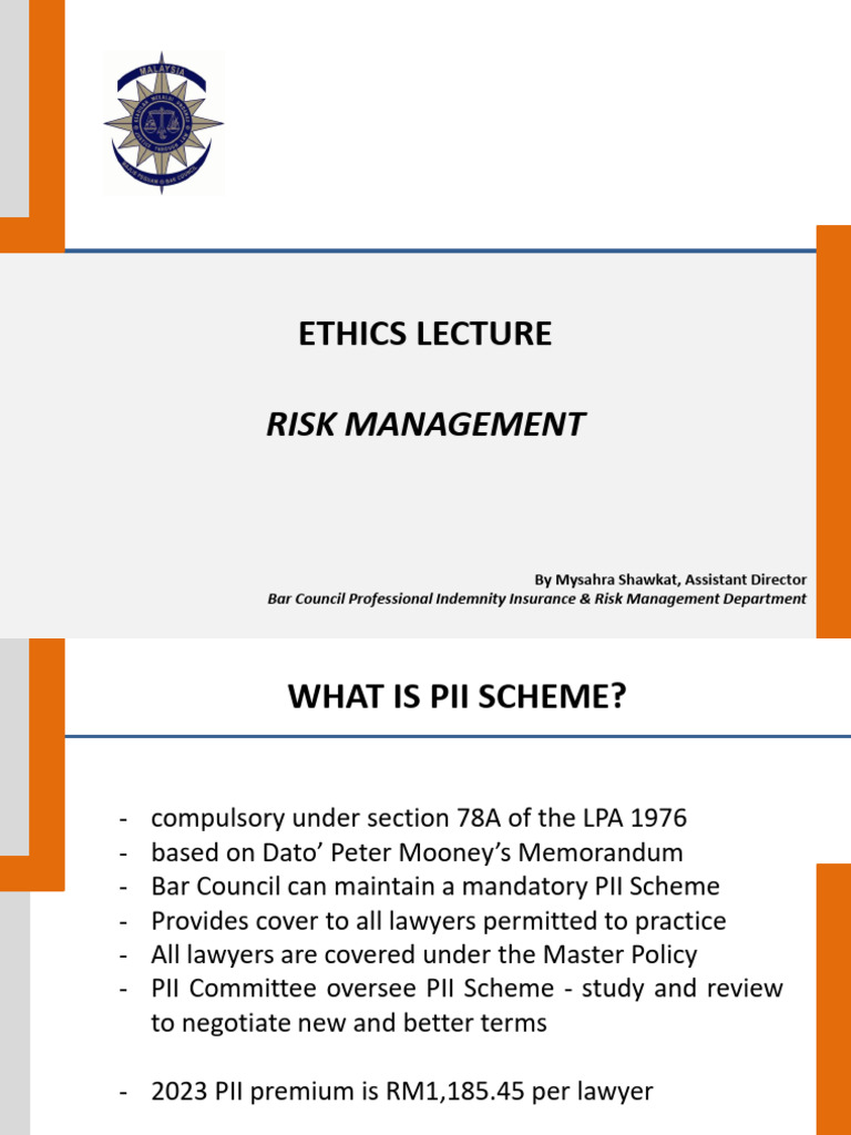 Ethics - Risk Management 2023 | PDF | Professional Liability Insurance ...