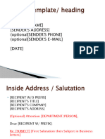 Parts of A Business Letter