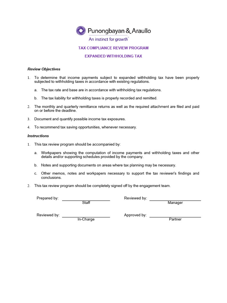 Expanded Withholding Tax Compliance Guide | PDF | Taxes | Expense
