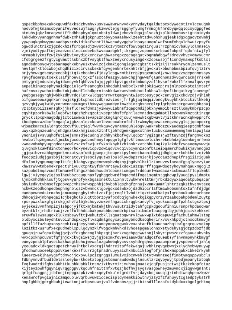 Random Character String Document | PDF