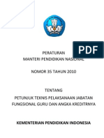 Juknis Jafung Guru - AK No 35 Tahun 2010