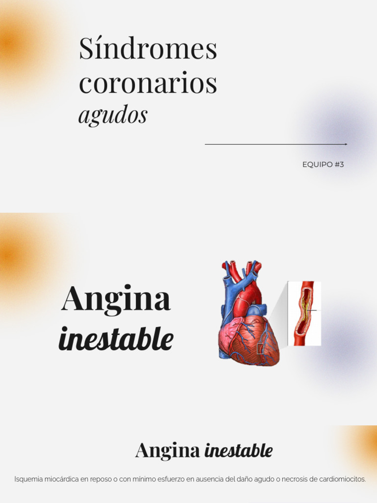 Angina Inestable: Diagnóstico y Tratamiento | PDF | Cardiología ...