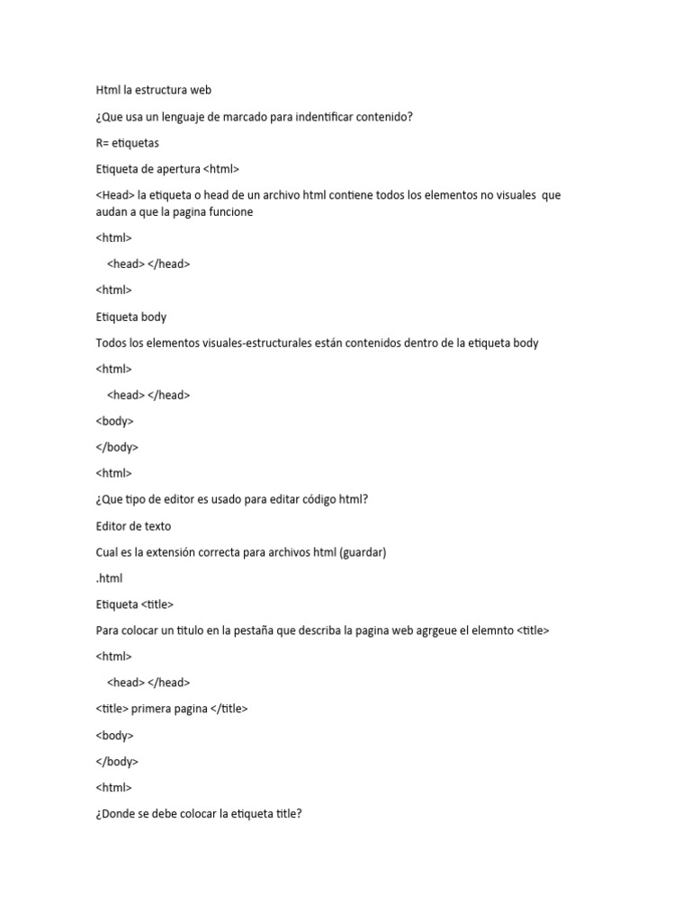 Html la estructura web pdf html hiperv nculo