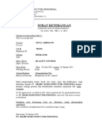 Surat Keterangan: Pt. Sharp Semiconductor Indonesia