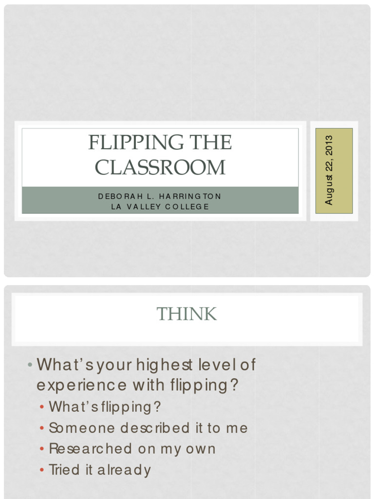 Flipped Classroom Teaching Strategies | PDF | Teachers | Learning