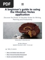 A Beginner's Guide To Using The Obsidian Notes Application