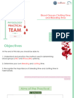 Blood Groups Clotting Time and Bleeding Time