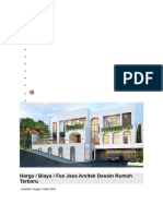 Harga / Biaya / Fee Jasa Arsitek Desain Rumah Terbaru