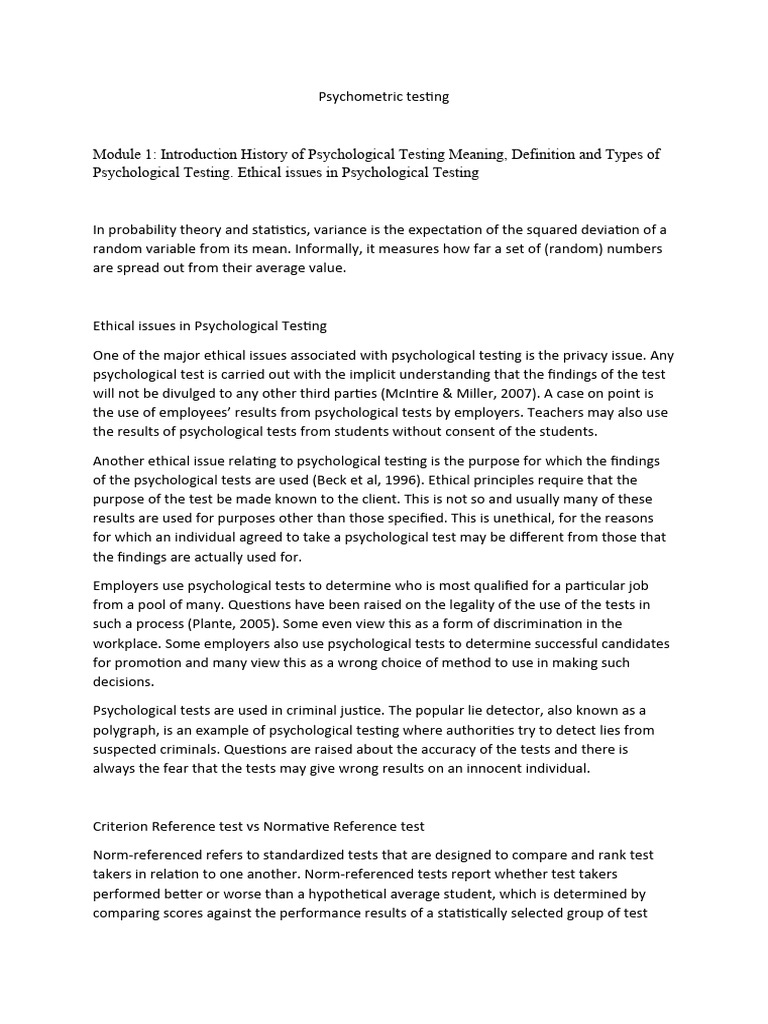 Psychometric testing pdf level of measurement factor analysis