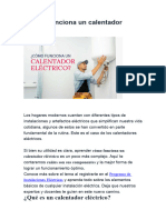 Cómo Funciona Un Calentador Eléctrico