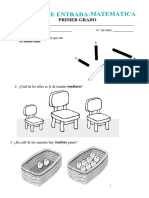 Prueba de Entrada Matematica Primero NVM