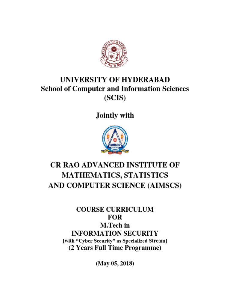 M.Tech InfoSec Program Details | PDF | Computer Security | Security