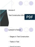 Dokumen - Tips Module 6 Test Construction Evaluation Lessons Focus Stages in Test Construction