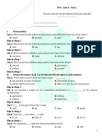 Ôn Tập Giữa Học Kì II - Unit 6 Test 2 (Key)