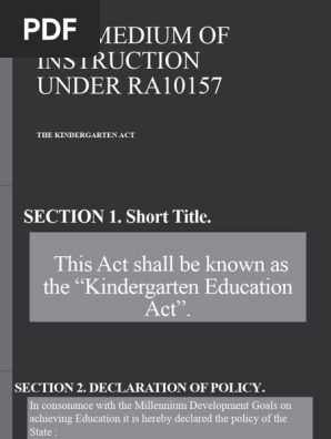 The Medium of Instruction Under Ra10157
