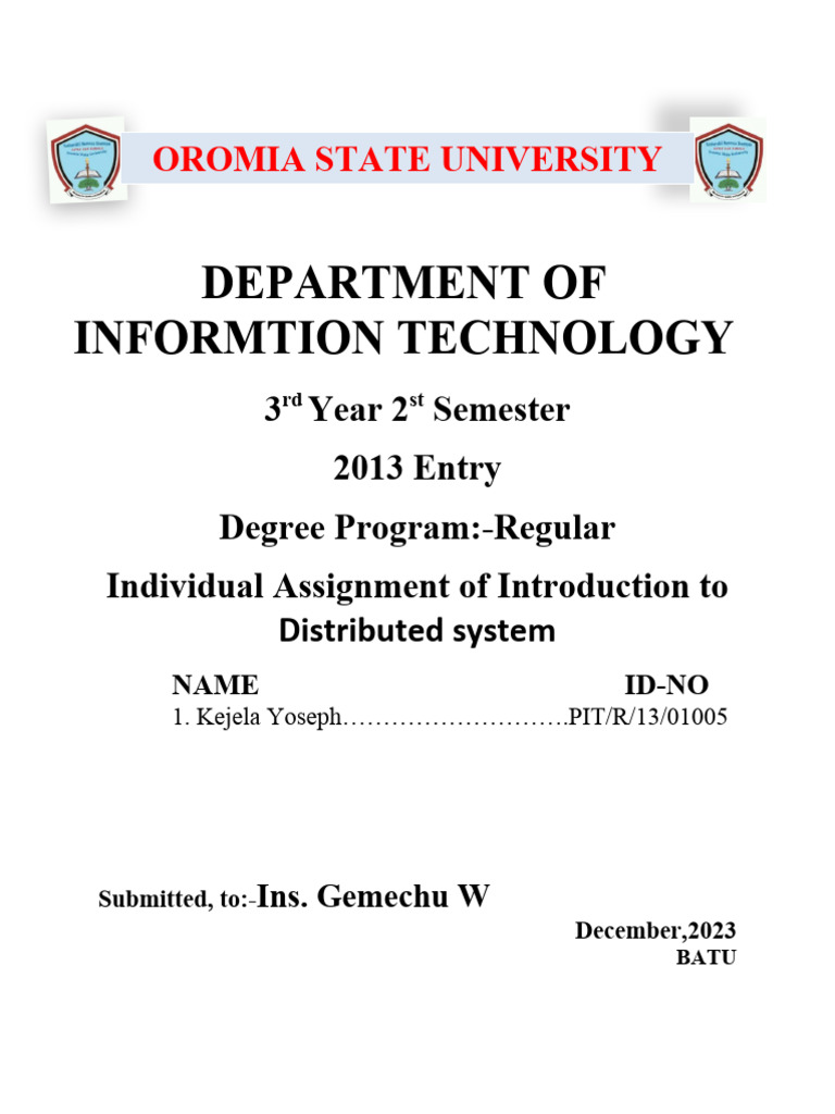 Distributed System Assignment 2 | PDF | Thread (Computing ...