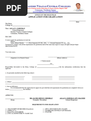 APPLICATION FOR GRADUATION 2023