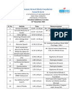 Schedule Valedictory Function Pantnagar 14.12.23