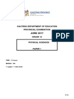 JUNE 2017: Gauteng Department of Education Provincial Examination