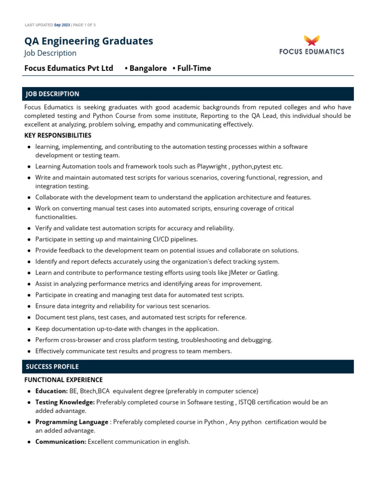 QA Engineer - 240125 - 143938 | PDF | Automation