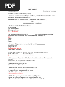 MCQ For Prelims-Class 9 Icse