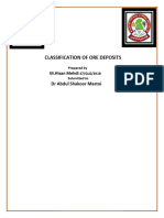 CLassification of Ore Deposits