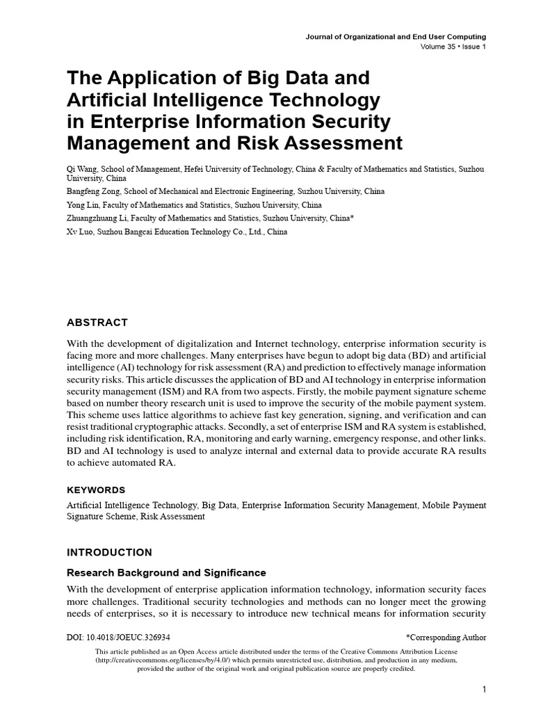 Big Data & AI in Enterprise Security | PDF | Security | Computer Security