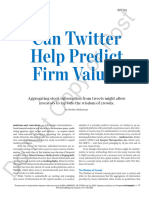 Can Twitter Help Predict The Value of A Firm